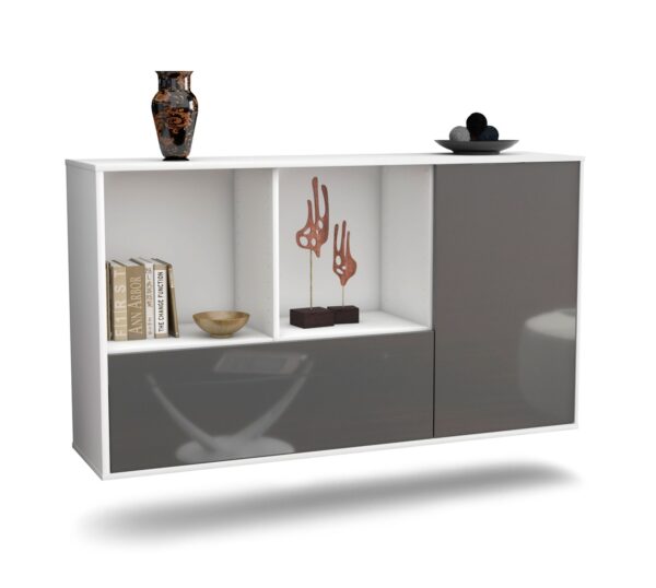 Sideboard Palmdale, Grau, hängend (136x79x35cm)