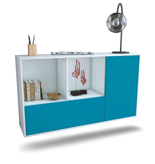 Sideboard Palmdale, Türkis, hängend (136x79x35cm)
