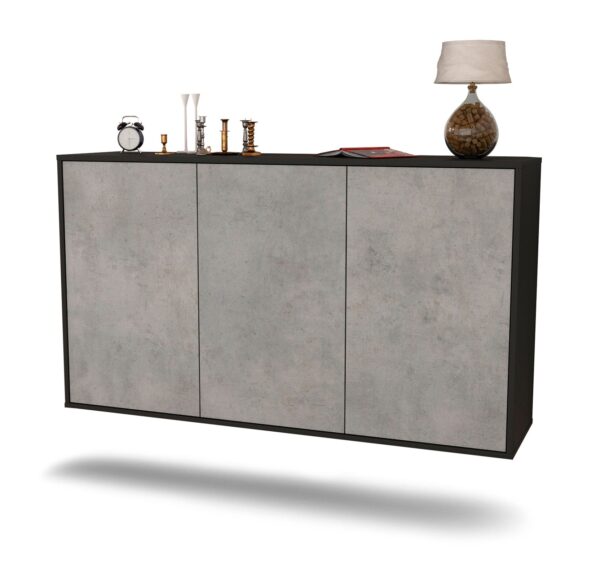 Sideboard Chattanooga, Beton, hängend (136x79x35cm)
