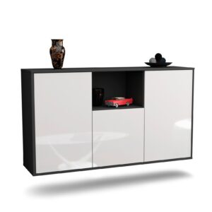 Sideboard Overland Park, Weiß, hängend (136x79x35cm)