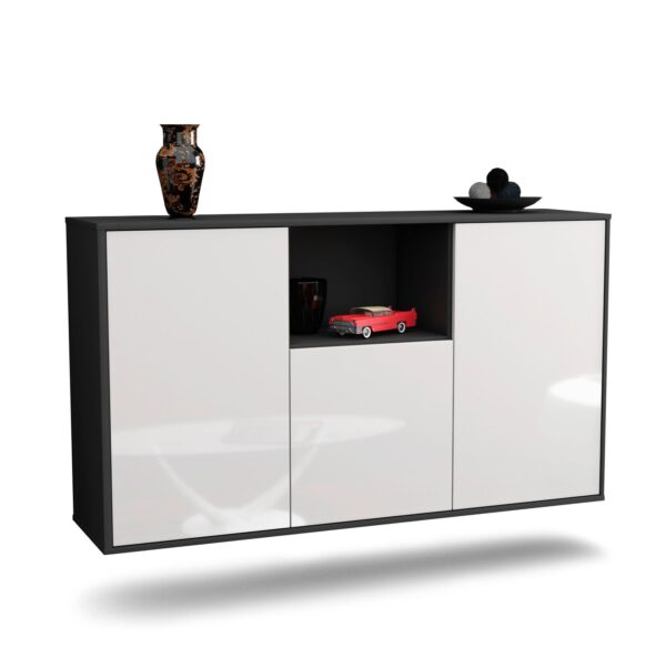 Sideboard Overland Park, Weiß, hängend (136x79x35cm)