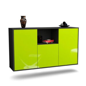 Sideboard Overland Park, Grün, hängend (136x79x35cm)