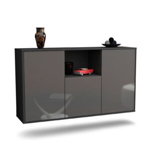 Sideboard Overland Park, Grau, hängend (136x79x35cm)