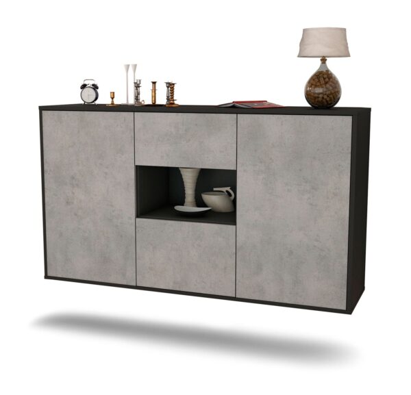 Sideboard Tallahassee, Beton, hängend (136x79x35cm)