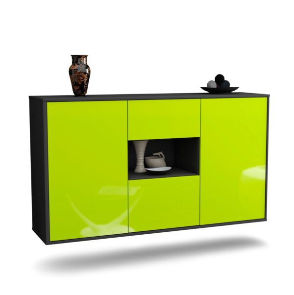 Sideboard Tallahassee, Grün, hängend (136x79x35cm)