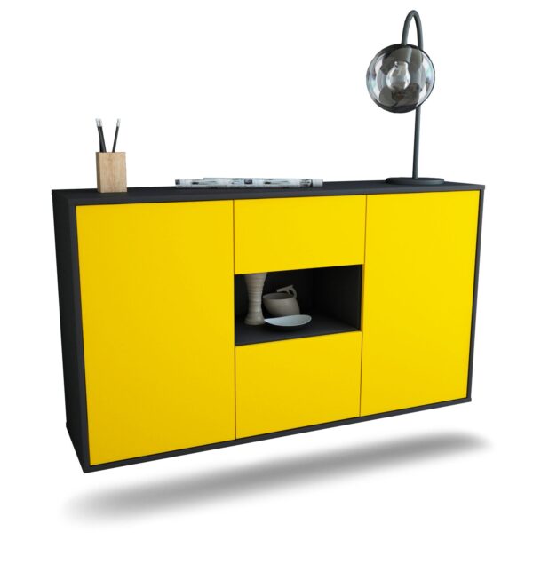 Sideboard Tallahassee, Gelb, hängend (136x79x35cm)
