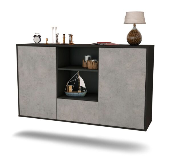 Sideboard Oceanside, Beton, hängend (136x79x35cm)