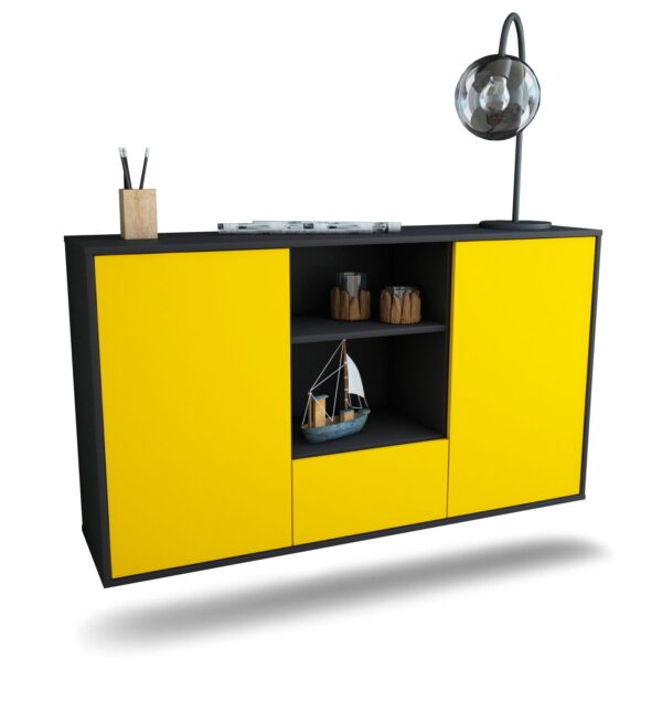 Sideboard Oceanside, Gelb, hängend (136x79x35cm)