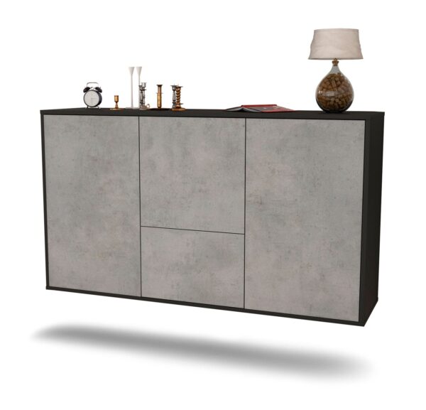Sideboard Vancouver, Beton, hängend (136x79x35cm)