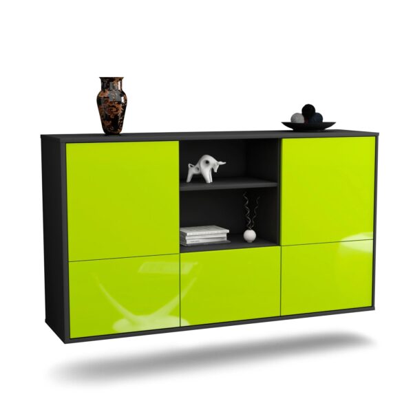 Sideboard Grand Prairie, Grün, hängend (136x79x35cm)
