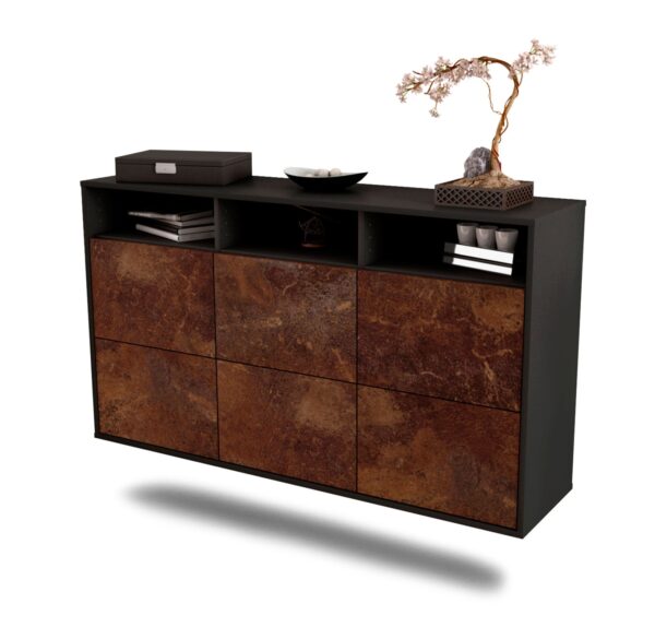 Sideboard Cape Coral, Rost, hängend (136x79x35cm)