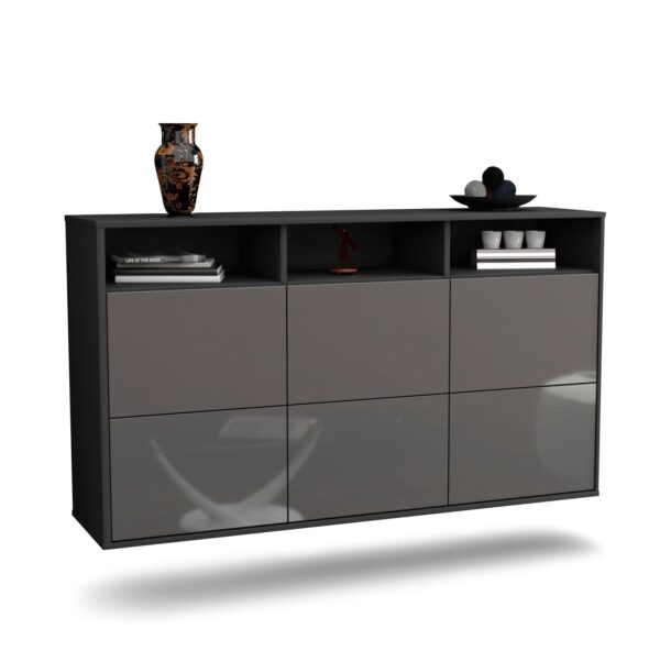 Sideboard Cape Coral, Grau, hängend (136x79x35cm)