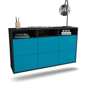 Sideboard Cape Coral, Türkis, hängend (136x79x35cm)