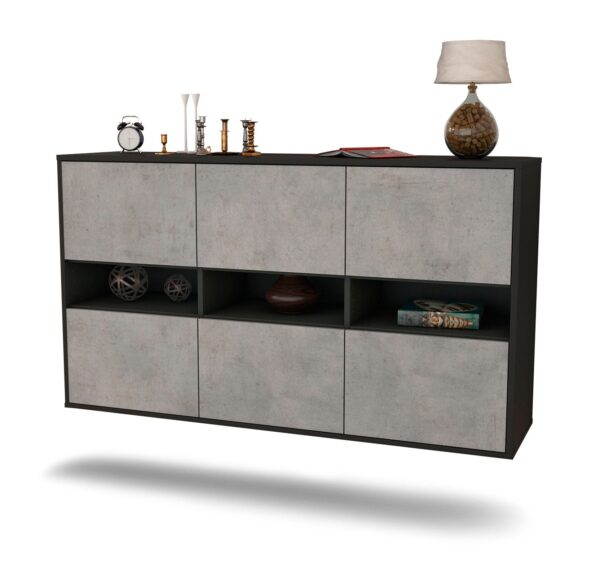 Sideboard Rockford, Beton, hängend (136x79x35cm)