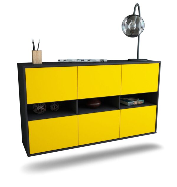 Sideboard Rockford, Gelb, hängend (136x79x35cm)