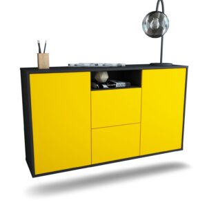 Sideboard Dayton, Gelb, hängend (136x79x35cm)