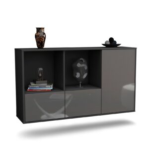 Sideboard Springfield, Grau, hängend (136x79x35cm)