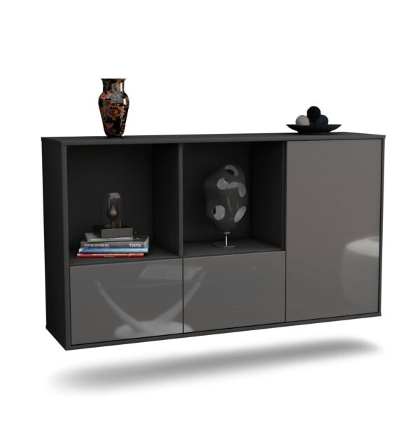 Sideboard Springfield, Grau, hängend (136x79x35cm)