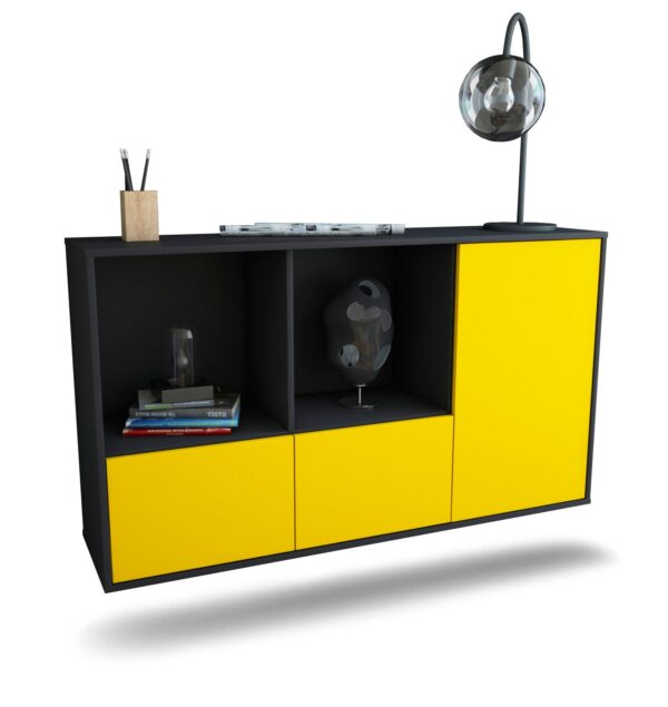 Sideboard Springfield, Gelb, hängend (136x79x35cm)