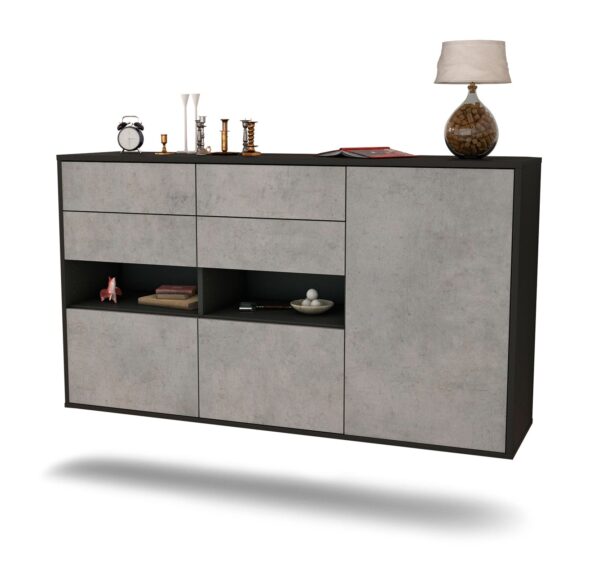 Sideboard Santa Rosa, Beton, hängend (136x79x35cm)