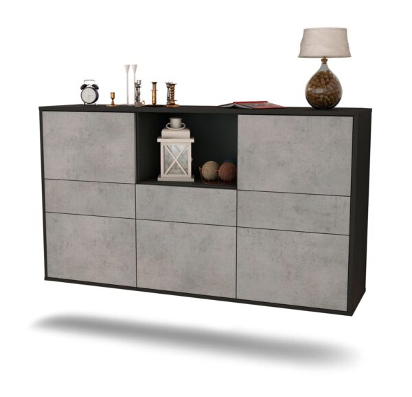 Sideboard Pomona, Beton, hängend (136x79x35cm)