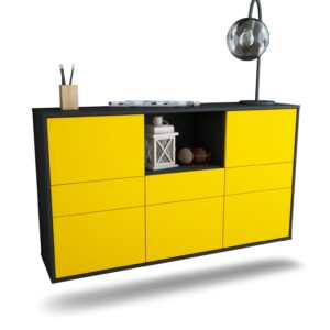 Sideboard Pomona, Gelb, hängend (136x79x35cm)