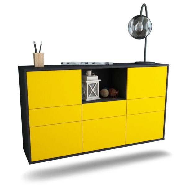 Sideboard Pomona, Gelb, hängend (136x79x35cm)