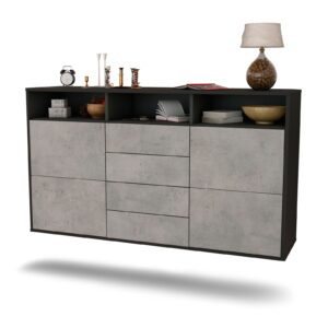 Sideboard Salem, Beton, hängend (136x79x35cm)