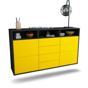 Sideboard Salem, Gelb, hängend (136x79x35cm)