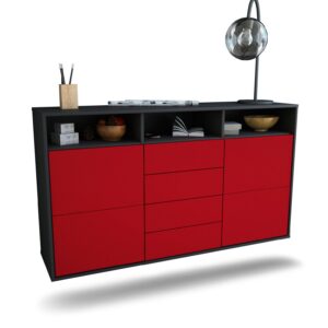 Sideboard Salem, Bordeaux, hängend (136x79x35cm)