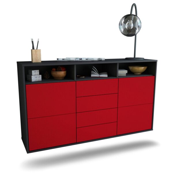 Sideboard Salem, Bordeaux, hängend (136x79x35cm)