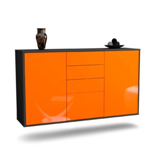 Sideboard Sioux Falls, Orange, hängend (136x79x35cm)