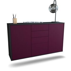 Sideboard Sioux Falls, Lila, hängend (136x79x35cm)