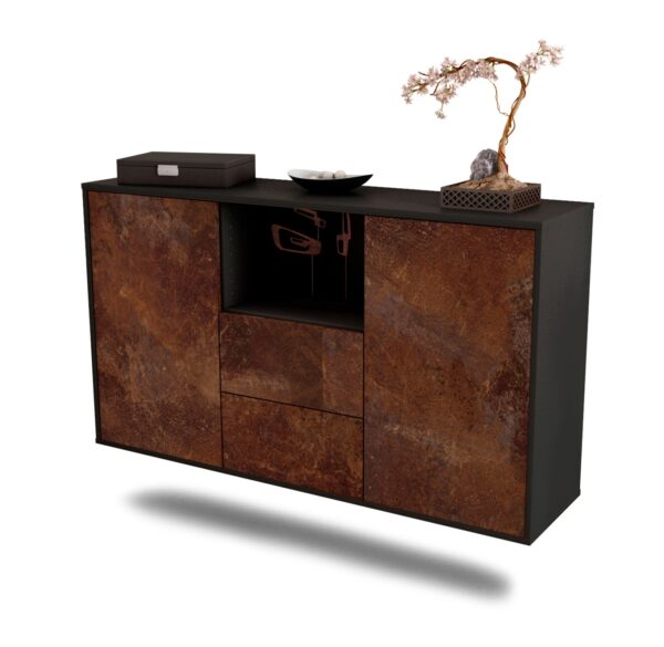 Sideboard Port St. Lucie, Rost, hängend (136x79x35cm)