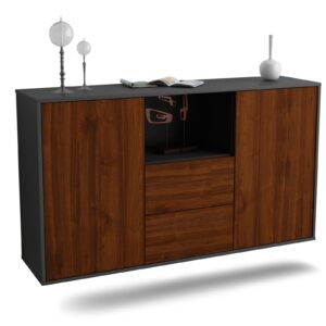 Sideboard Port St. Lucie, Walnuss, hängend (136x79x35cm)