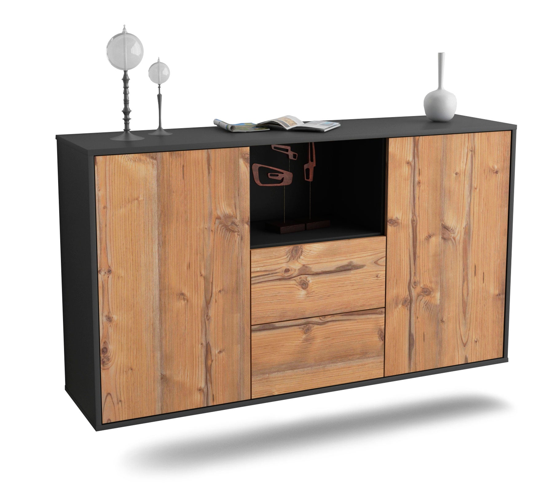 Sideboard Port St. Lucie, Pinie, hängend (136x79x35cm) 1 Sideboard Port St. Lucie, Pinie, hängend (136x79x35cm)