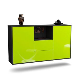 Sideboard Port St. Lucie, Grün, hängend (136x79x35cm)