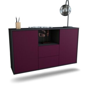 Sideboard Port St. Lucie, Lila, hängend (136x79x35cm)