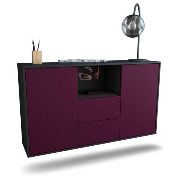Sideboard Port St. Lucie, Lila, hängend (136x79x35cm)