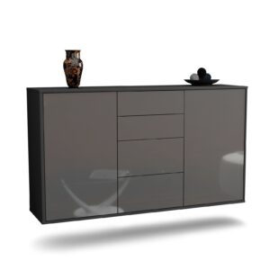 Sideboard Corona, Grau, hängend (136x79x35cm)