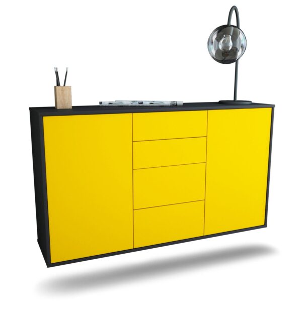 Sideboard Corona, Gelb, hängend (136x79x35cm)