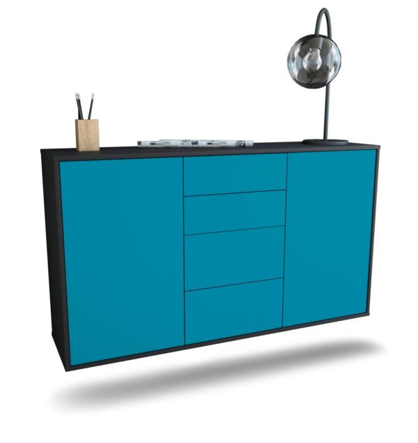 Sideboard Corona, Türkis, hängend (136x79x35cm)