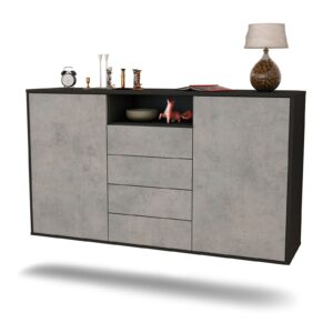 Sideboard Eugene, Beton, hängend (136x79x35cm)