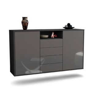 Sideboard Eugene, Grau, hängend (136x79x35cm)