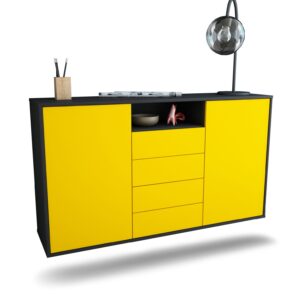 Sideboard Eugene, Gelb, hängend (136x79x35cm)