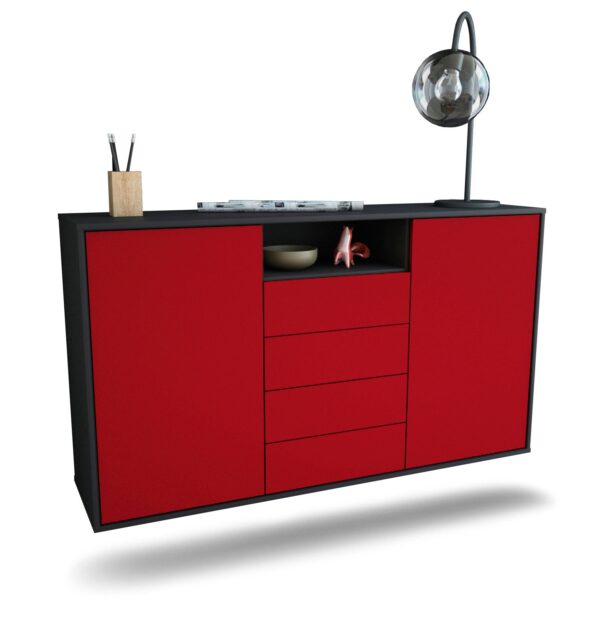 Sideboard Eugene, Bordeaux, hängend (136x79x35cm)
