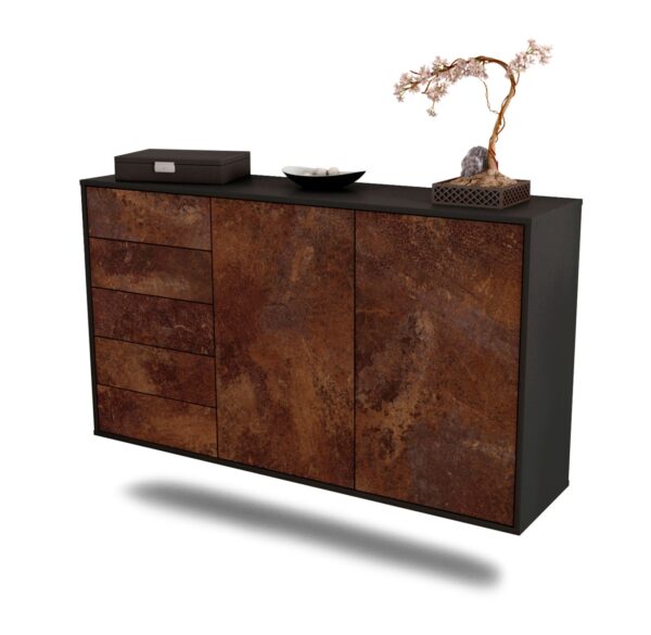 Sideboard Peoria, Rost, hängend (136x79x35cm)
