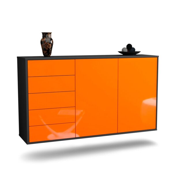 Sideboard Peoria, Orange, hängend (136x79x35cm)