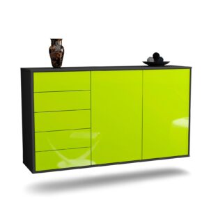 Sideboard Peoria, Grün, hängend (136x79x35cm)