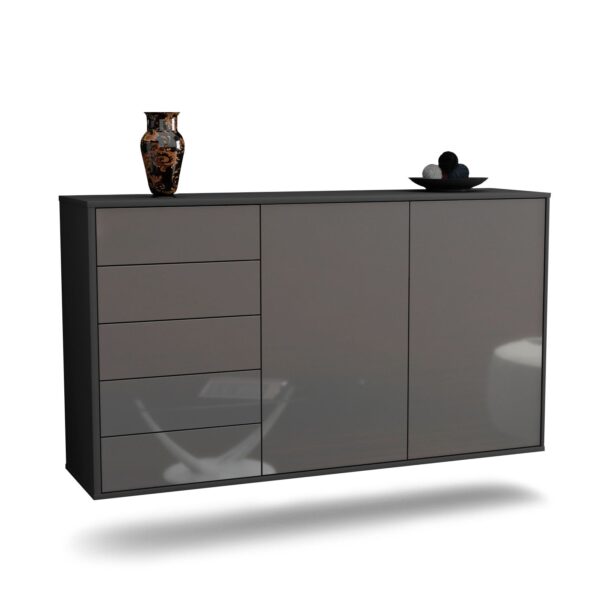 Sideboard Peoria, Grau, hängend (136x79x35cm)